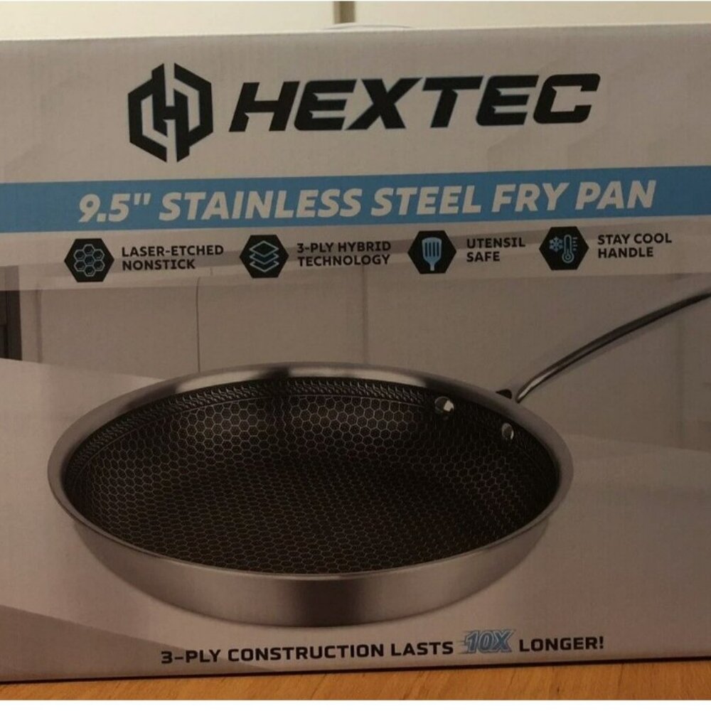 HEXTEC 9.5" Stainless Steel Fry Pan Brand New in box - Picture 1 of 2